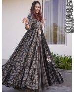 Universal Fashion Presents This Stunning 3-piece Koti Style Indo-western Suit Of Printed Crop Top, Skirt/palazzo And Parallels Paired With A Beautiful Printed Shrug Set Collection