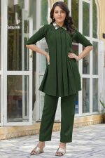 Ethnicrang Women's Gentalman Handwork Readymade Cord Set