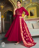 Lily & Lali Mohini Vogue Bemberg Silk Gown WIth Jacquard Dupatta