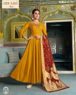Lily & Lali Mohini Vogue Bemberg Silk Gown WIth Jacquard Dupatta