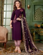 Anju Fabrics Presents Mayuri Bamber Silk Stitched Kurtis Pent Dupatta Set