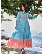 Anju Fabrics Present Memories col 3 Summer Collection Gown