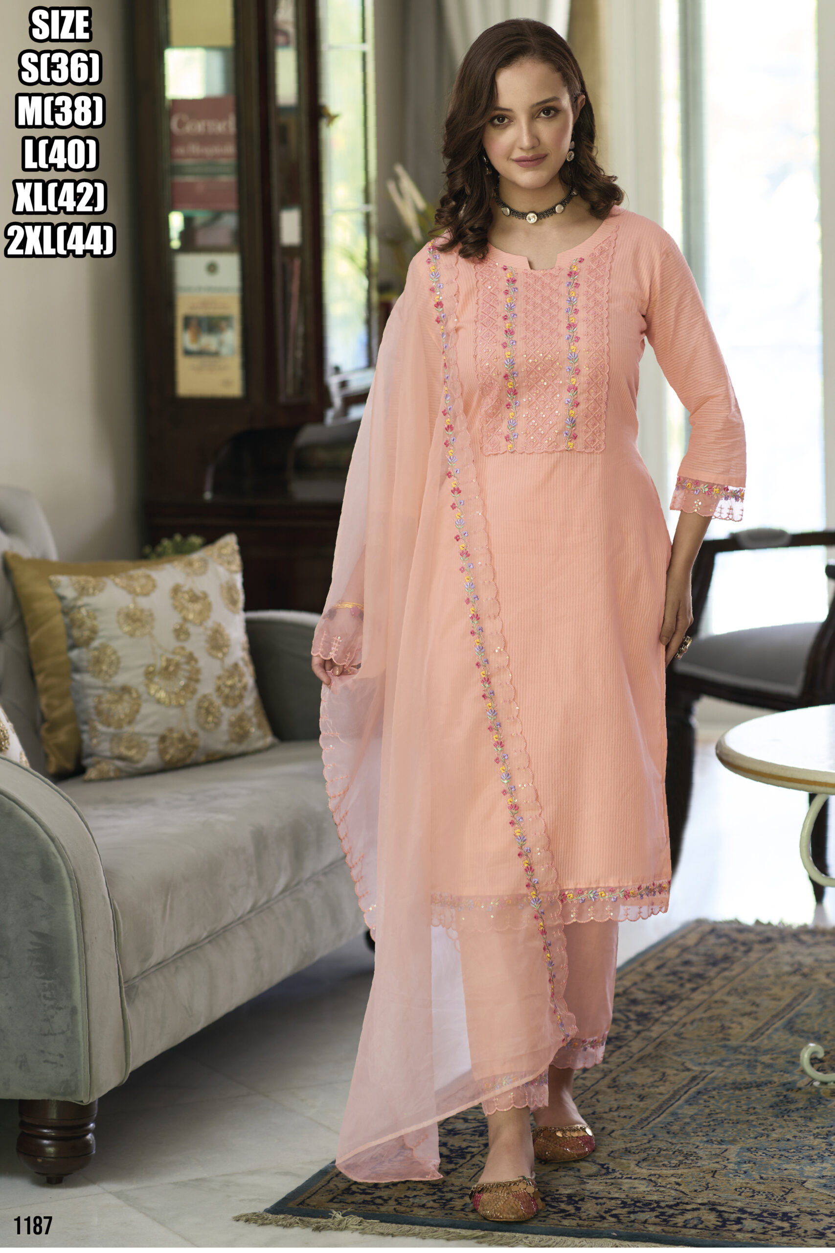 Pure Cotton Embroidery Kurti, Pent, Dupatta Collection