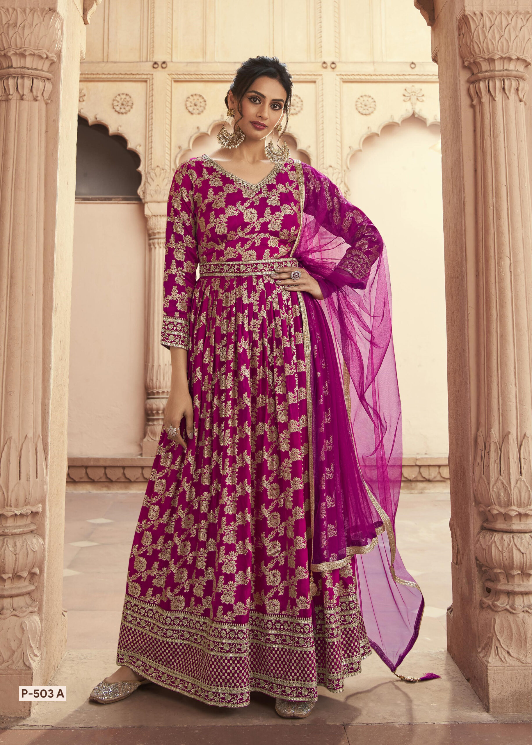 Lt Nitya Vol 503 Anarkali Stitched Embroidery Gown