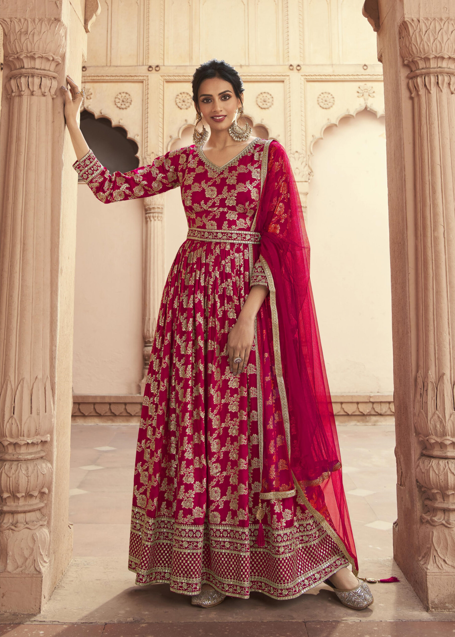 Lt Nitya Vol 503 Anarkali Stitched Embroidery Gown