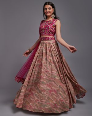 Best Party Wear Lehenga Designs Semi Stitched 100% Viscose Lehenga Set With Thread Sequins Embroidery Work, Perfect For Your Special Occasion Outfits