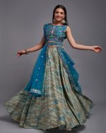 Best Party Wear Lehenga Designs Semi Stitched 100% Viscose Lehenga Set With Thread Sequins Embroidery Work, Perfect For Your Special Occasion Outfits