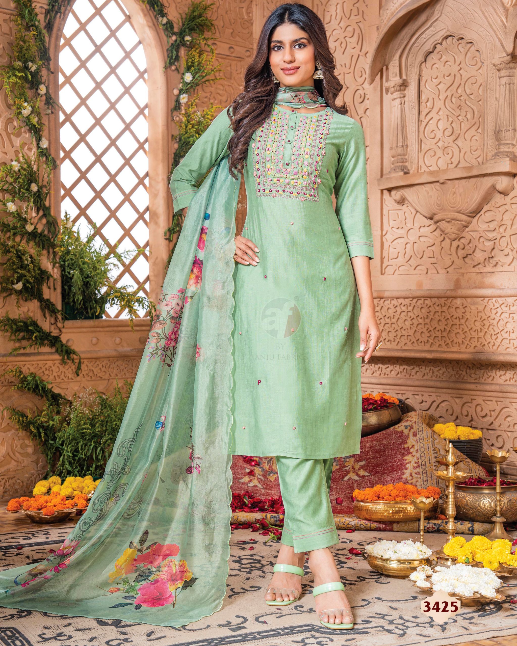 Immerse Yourself In Style With Our Stitched Viscose Kurti Set Enhanced By Beautiful Knots And Handwork Perfect For Effortless Party Elegance