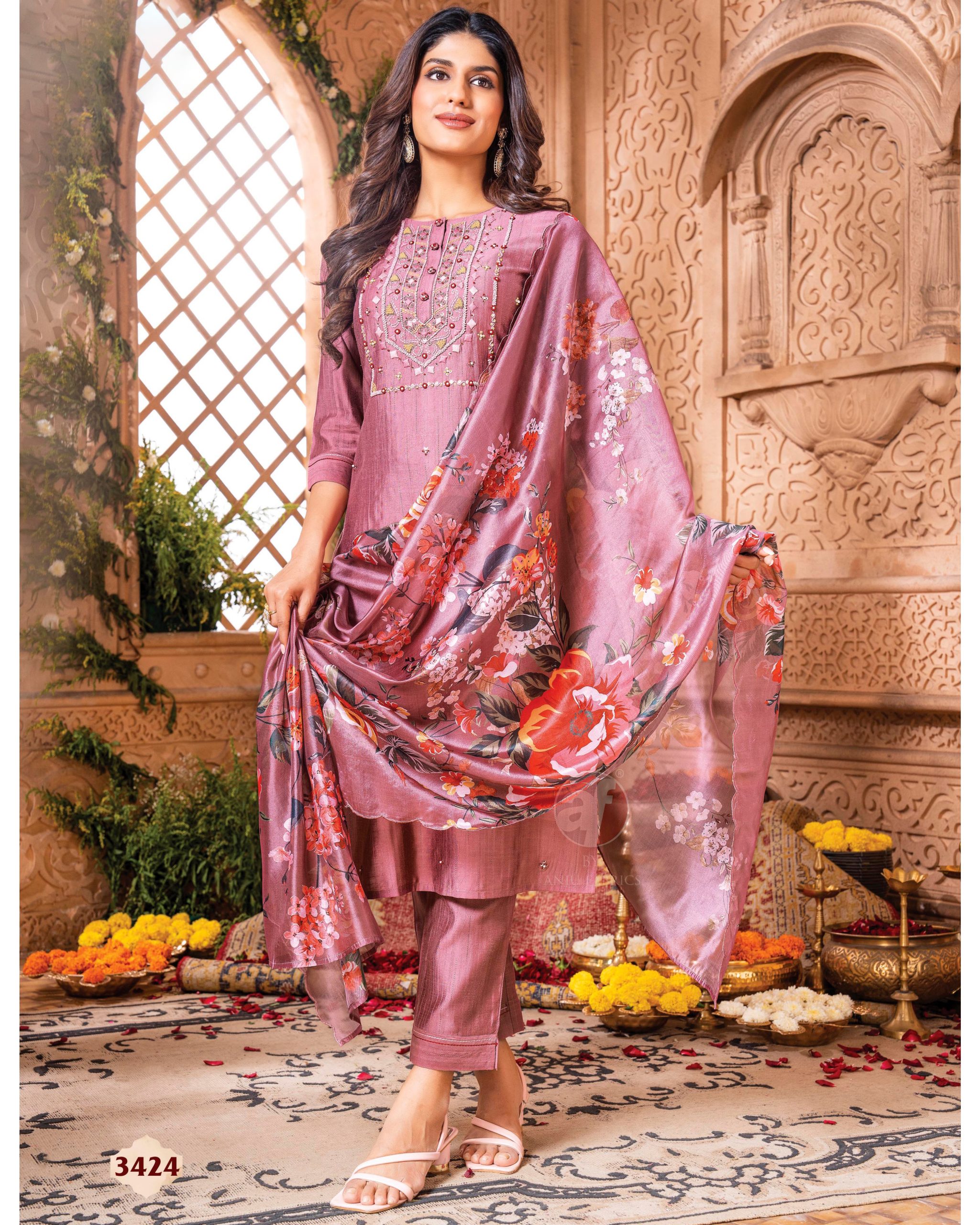 Immerse Yourself In Style With Our Stitched Viscose Kurti Set Enhanced By Beautiful Knots And Handwork Perfect For Effortless Party Elegance