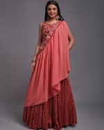 New Trending Party Wear Lehenga Semi Stitched 100% Viscose Lehenga Set With Thread Sequins Embroidery Work, Perfect For Your Special Occasion Outfits