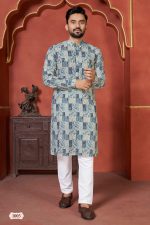Presenting Readymade Cotton Schiffli Men Wear Kurta With Payjama.