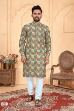 Presenting Readymade Cotton Schiffli Men Wear Kurta With Payjama.