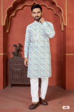 Presenting Readymade Cotton Schiffli Men Wear Kurta With Payjama.