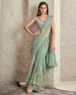 Ethnicrang Women's Un Stitched Embrodiery Partywear Designer Saree With Blouse