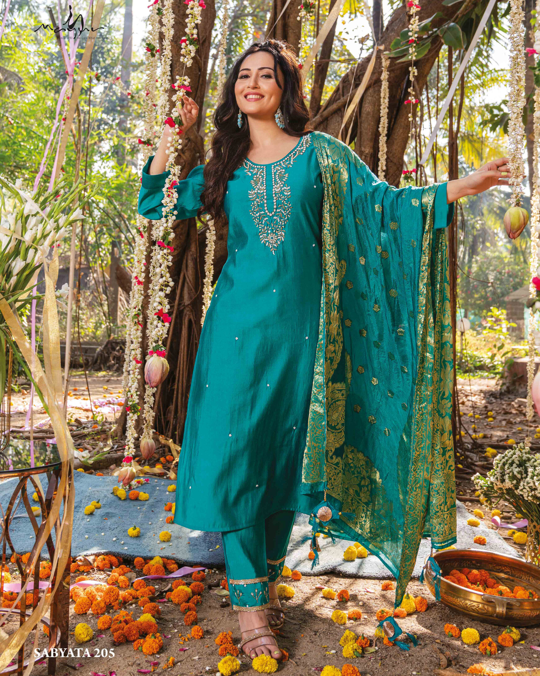 Mayur Fashion Sabhyata Vol-2 Viscose Silk Festive Wear Kurti Pent Dupatta