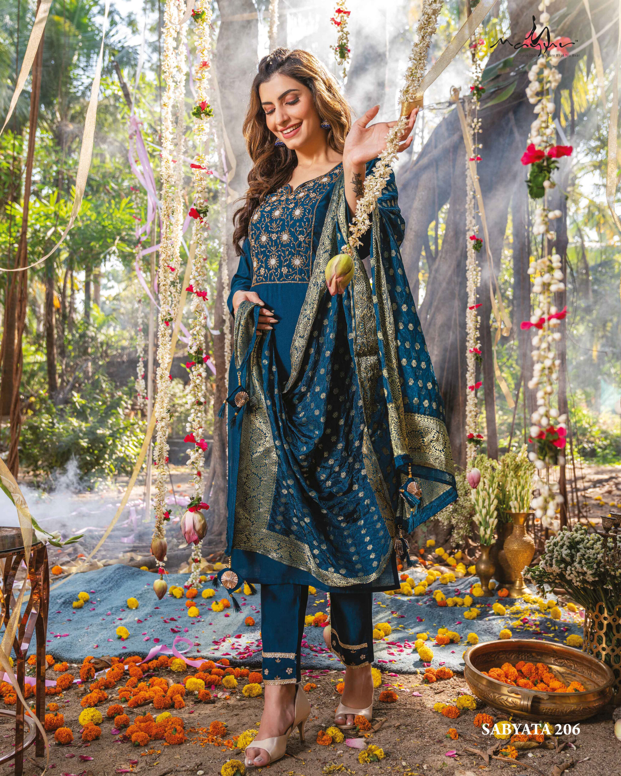 Mayur Fashion Sabhyata Vol-2 Viscose Silk Festive Wear Kurti Pent Dupatta