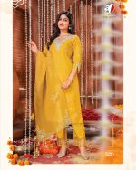 Anju Fabric Present Shenai Vol 6 Pure Dola Silk Kurti Pent & Dupatta