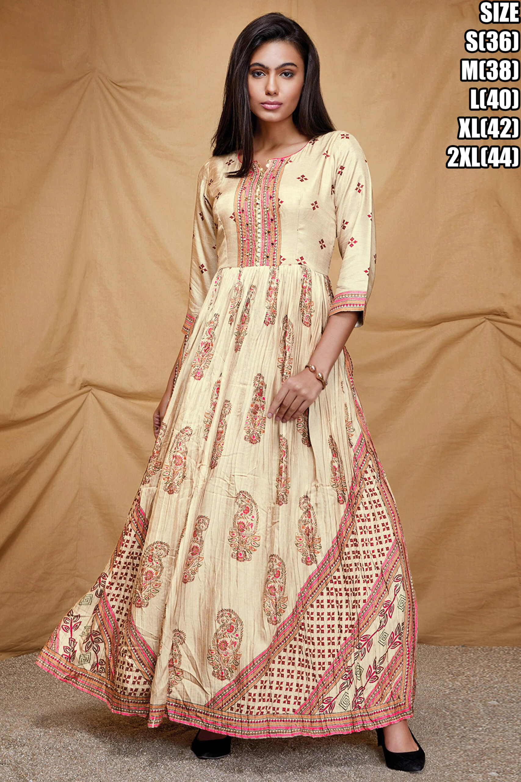 Designer Ready To Wear Dola Silk Long Gown