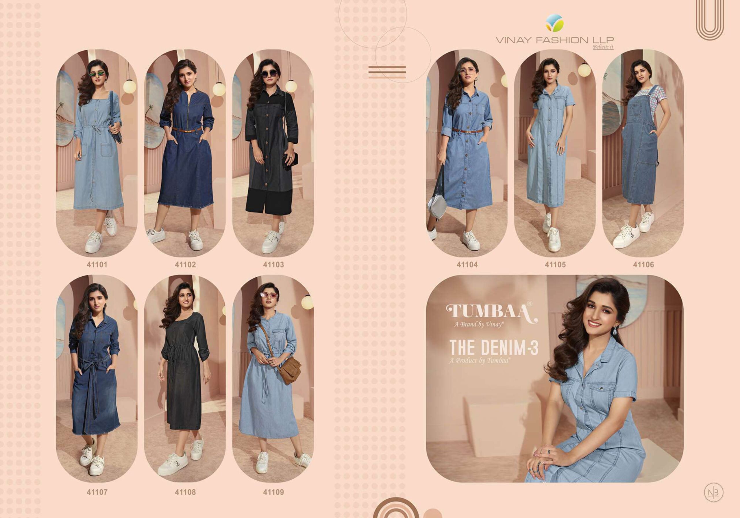 Vinay Denim Vol 3 By Tumbaa Summer Wear Denim Fancy Kurtis