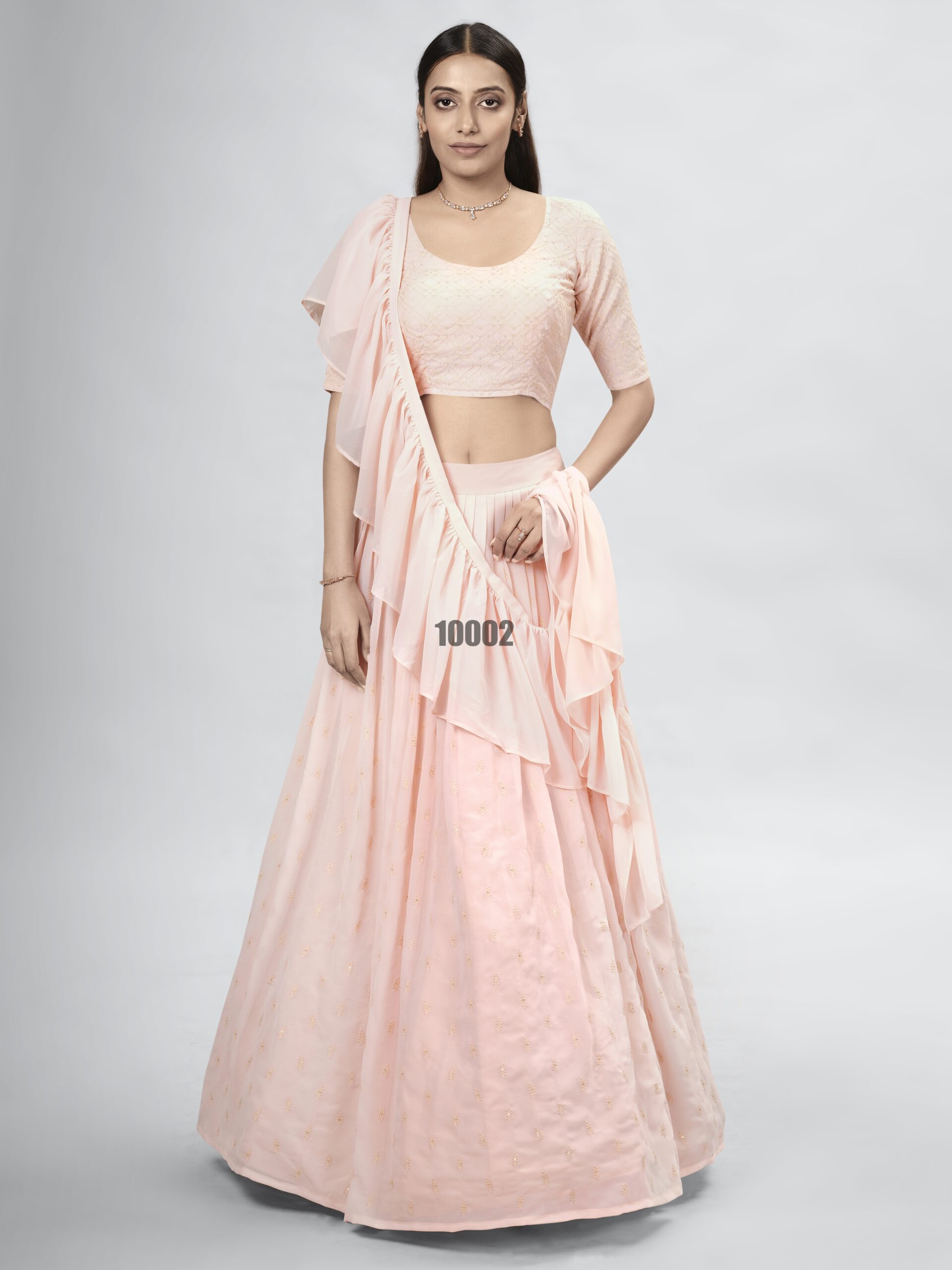 Presenting Stitched Georgette Designer Partywear Lehenga Choli Collection