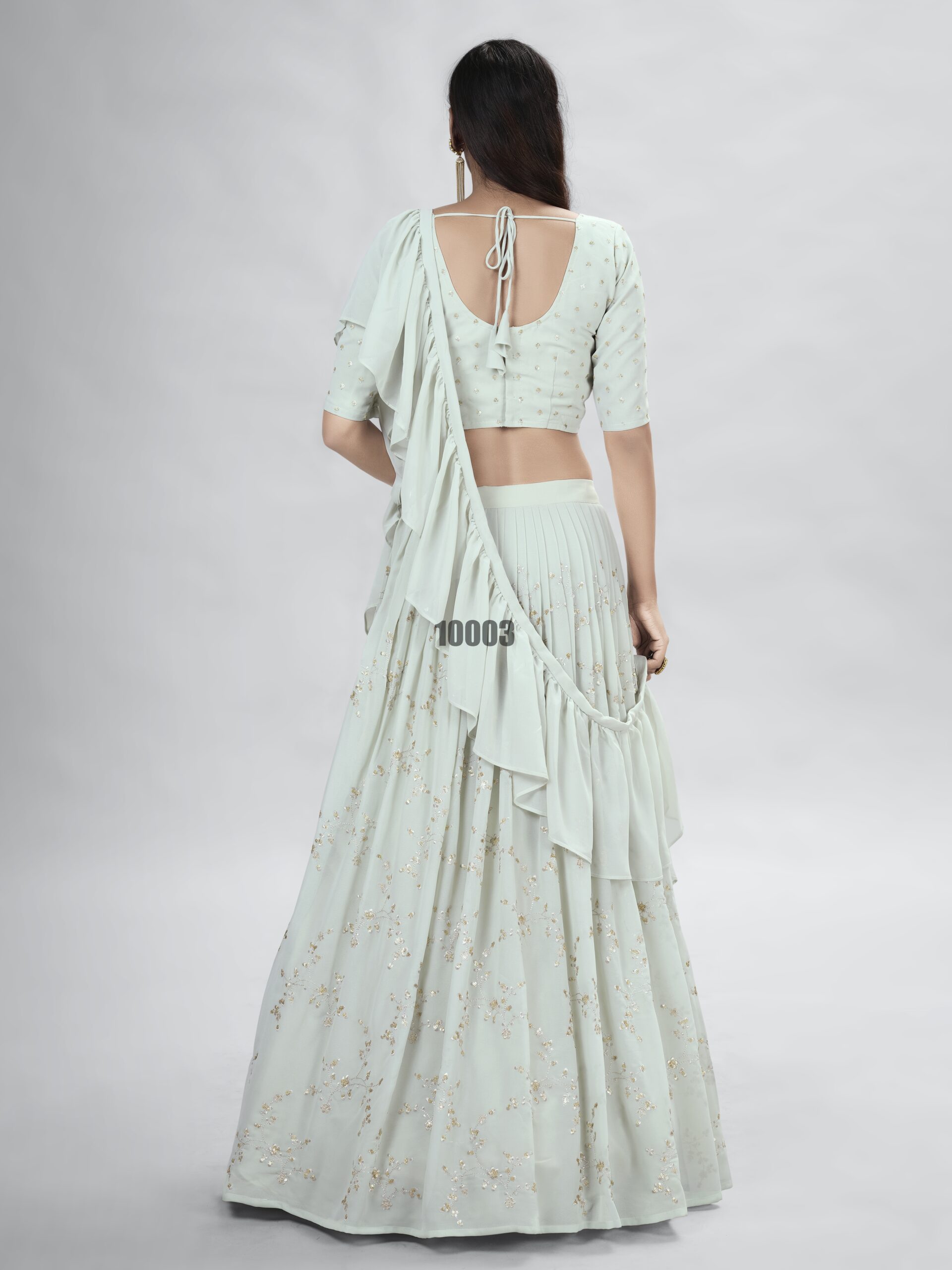Presenting Stitched Georgette Designer Partywear Lehenga Choli Collection