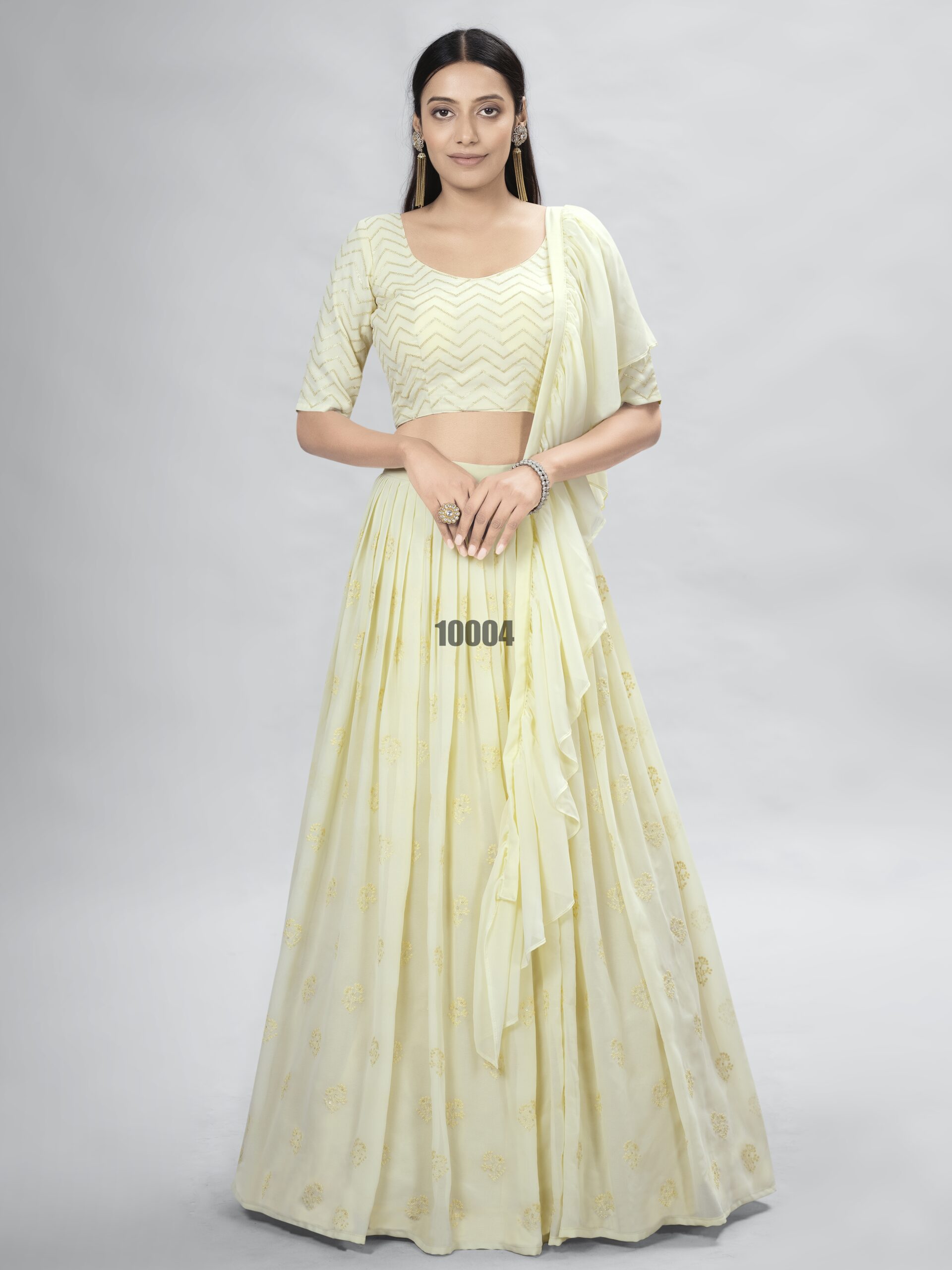 Presenting Stitched Georgette Designer Partywear Lehenga Choli Collection