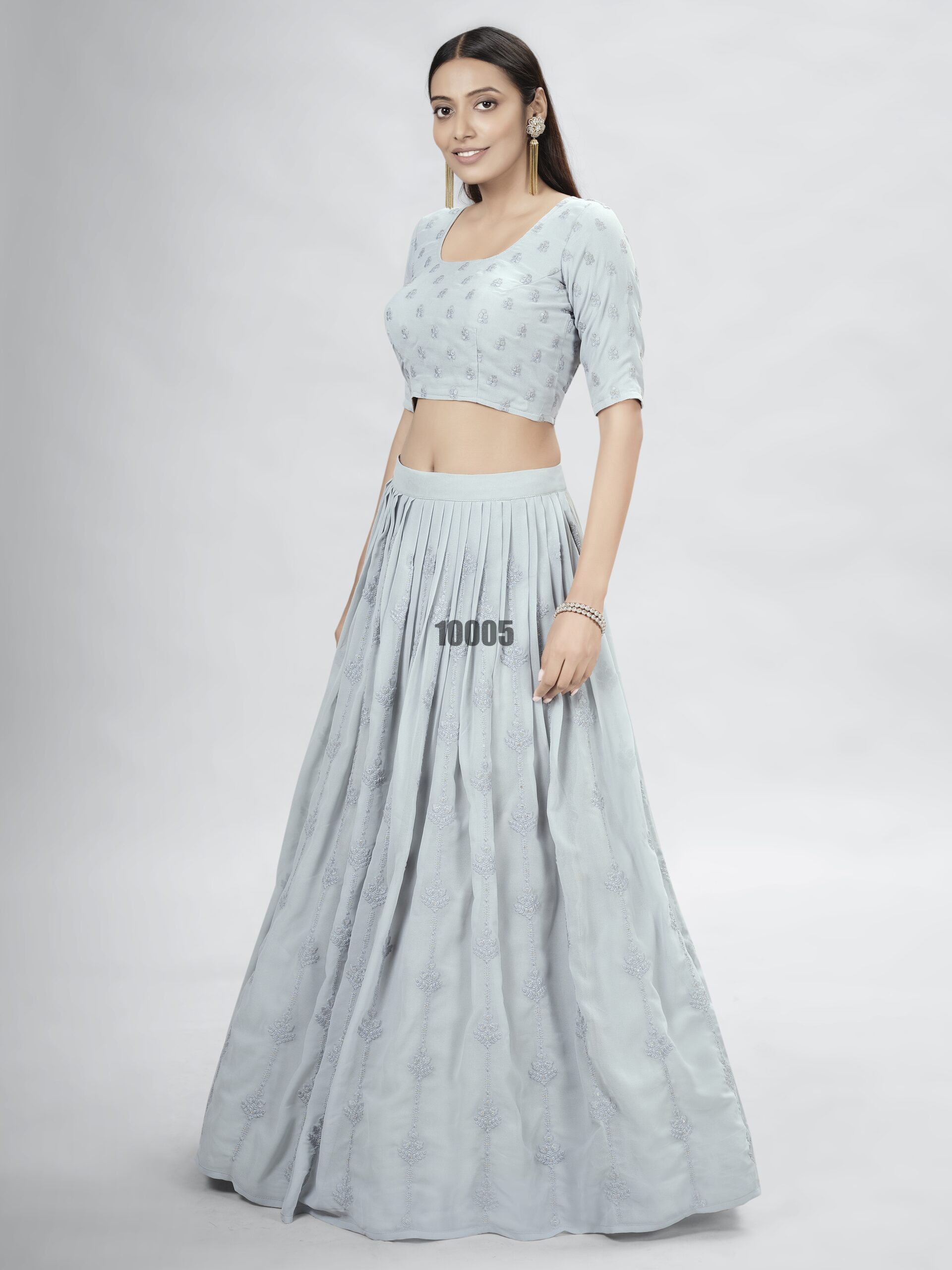 Presenting Stitched Georgette Designer Partywear Lehenga Choli Collection