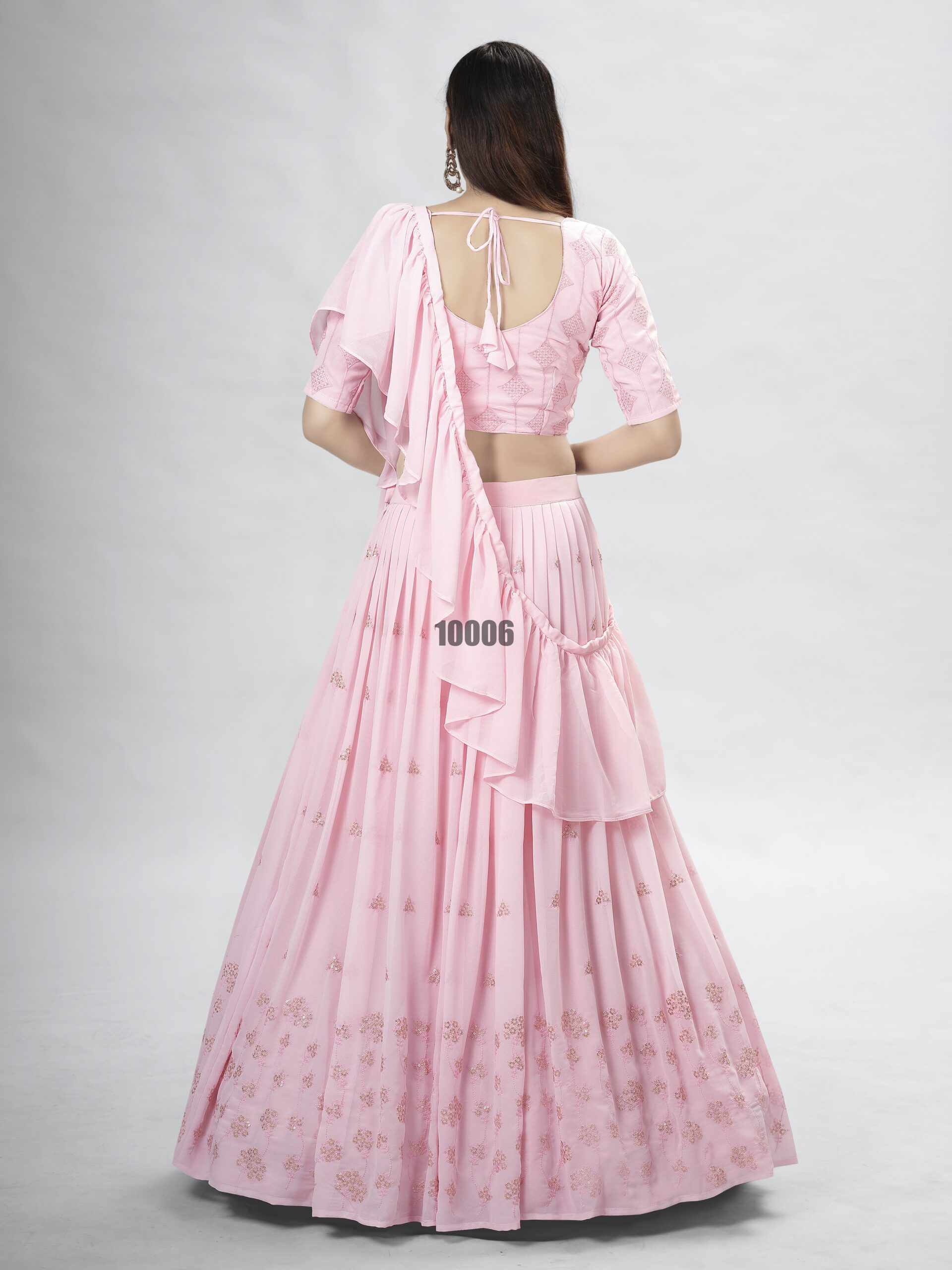 Presenting Stitched Georgette Designer Partywear Lehenga Choli Collection