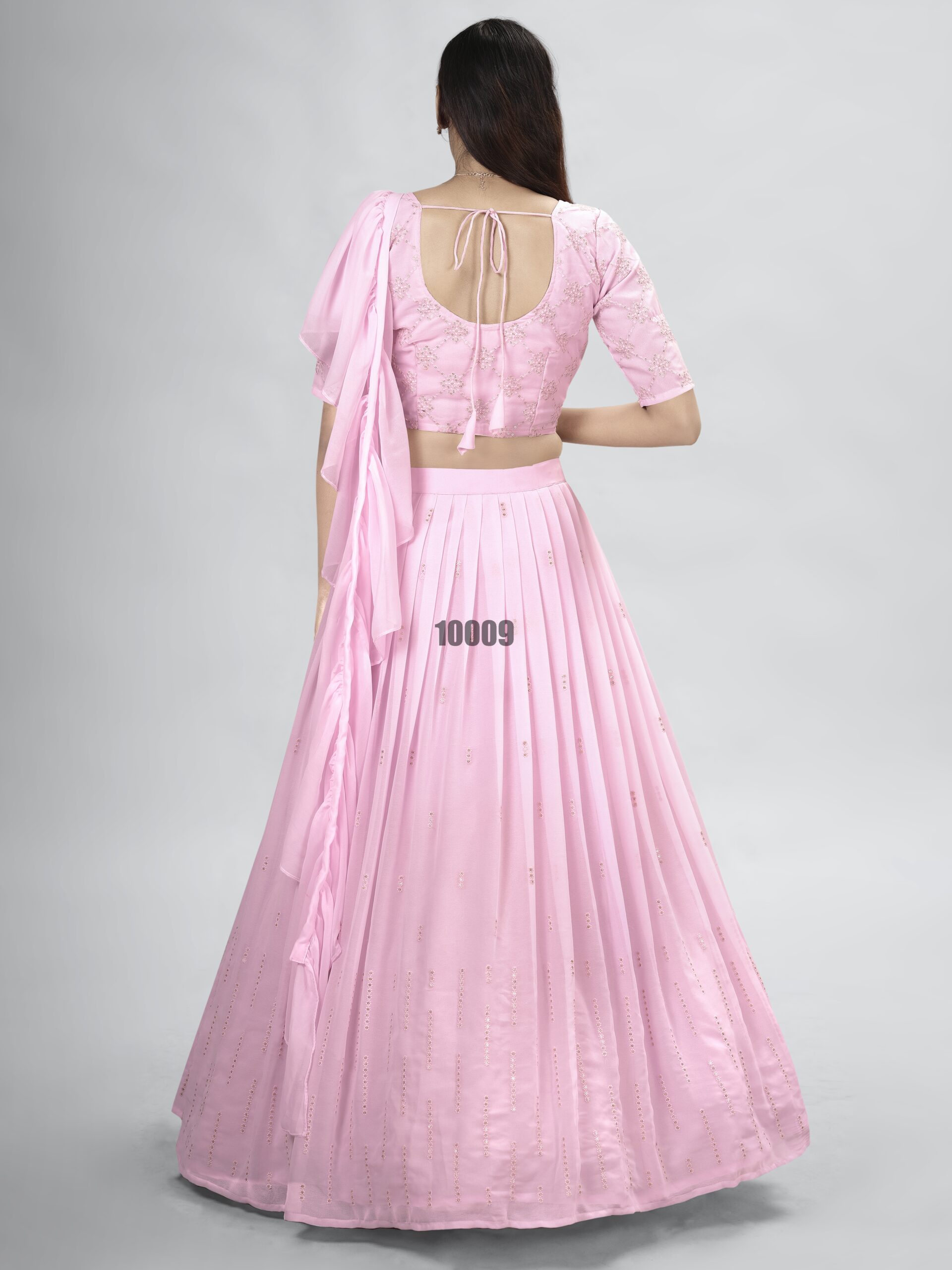Presenting Stitched Georgette Designer Partywear Lehenga Choli Collection