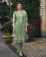 Ready To Wear Soft Organza Embroidery Salwar Suit Design Collection