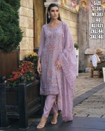 Ready To Wear Soft Organza Embroidery Salwar Suit Design Collection