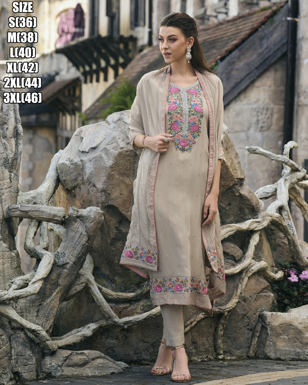 Ready To Wear Soft Organza Embroidery Salwar Suit Design Collection