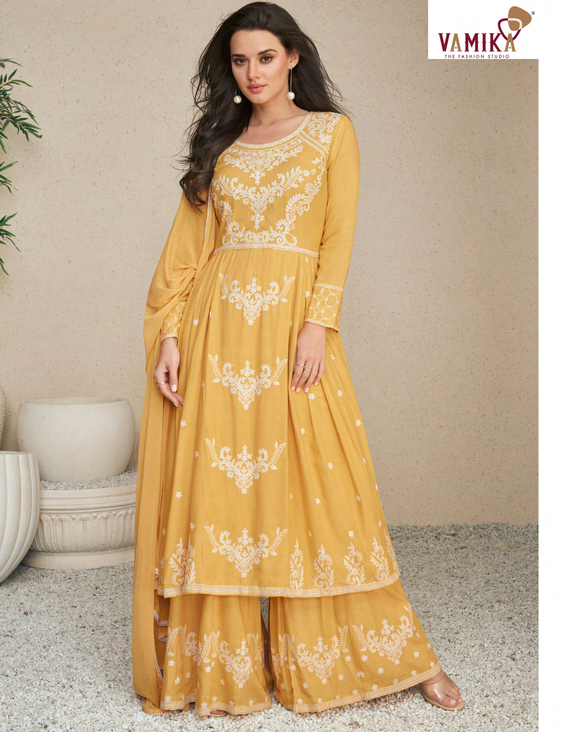 Vamika Present Hit Series Lakhnavi Vol 5 Kurti With Plazzo WIth Dupatta