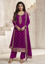 Discover The Allure Of Our Semistitched Silk Georgette Salwar Suit Set Complete With Santoon Inner, Silk Bottom, And Chiffon Dupatta