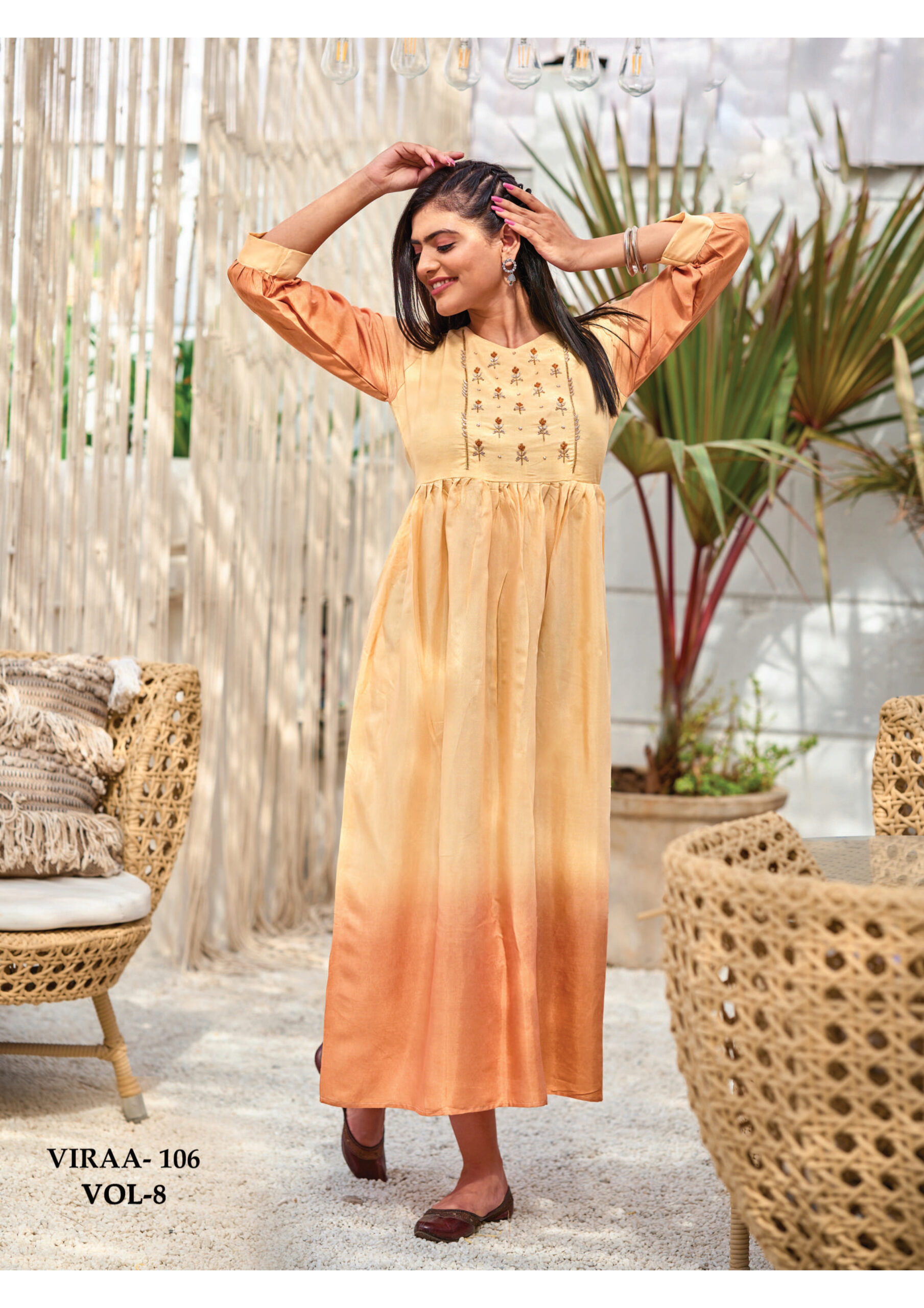 Readymade Fancy Silk With Zardosi Work Gown