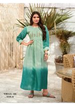 Readymade Fancy Silk With Zardosi Work Gown