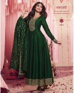 Women's Ready To Wear Pure Viscose Dola Jacquard Kurti Pent With Dupatta For Mehndi Function