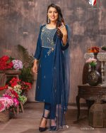 Anju Fabrics Presents Vastra Vol 2 Pure Viscose Stitched Kurtis Pent Dupatta Set