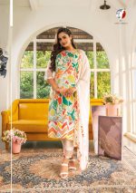 Anju Fabrics Presents Affair Pure Viscose Stitched Kurtis Pent Dupatta Set