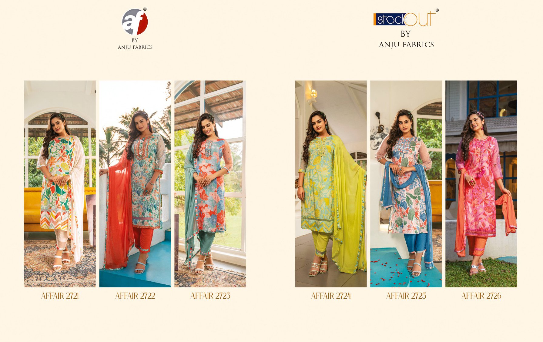 Anju Fabrics Presents Affair Viscose Silk Stitched Kurtis
