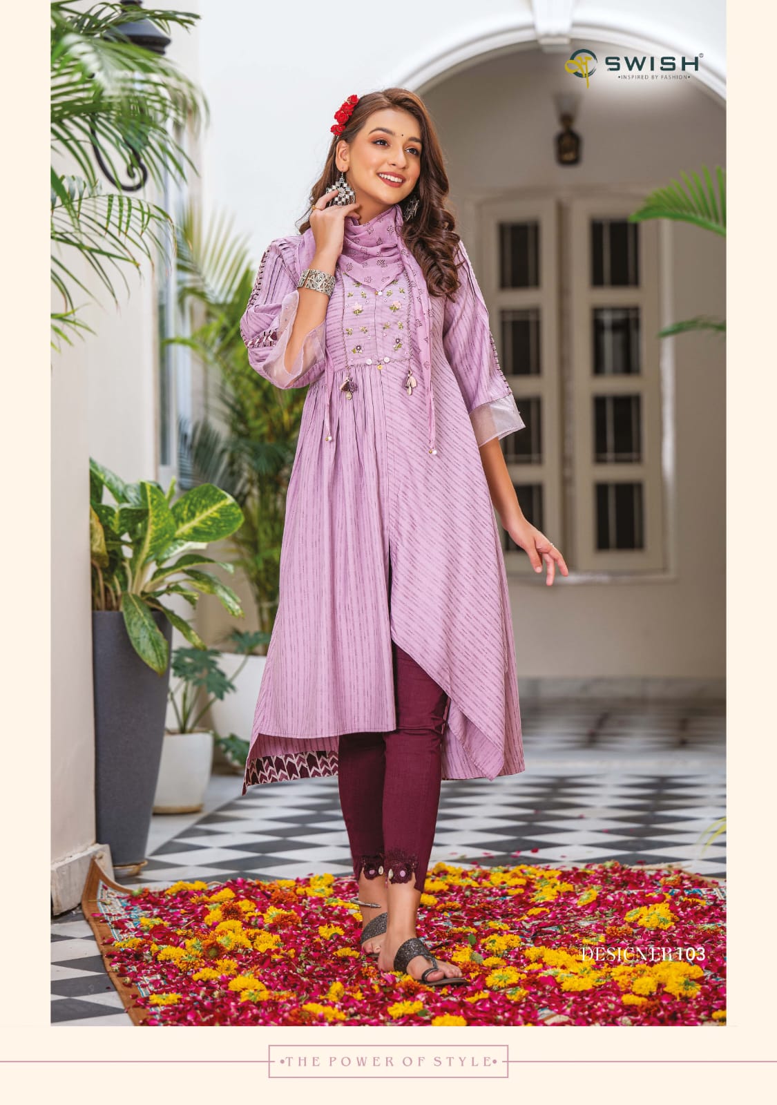 Swish Kitty Party Rich Liva Viscose Designer Kurti Pent & Dupatta Collection