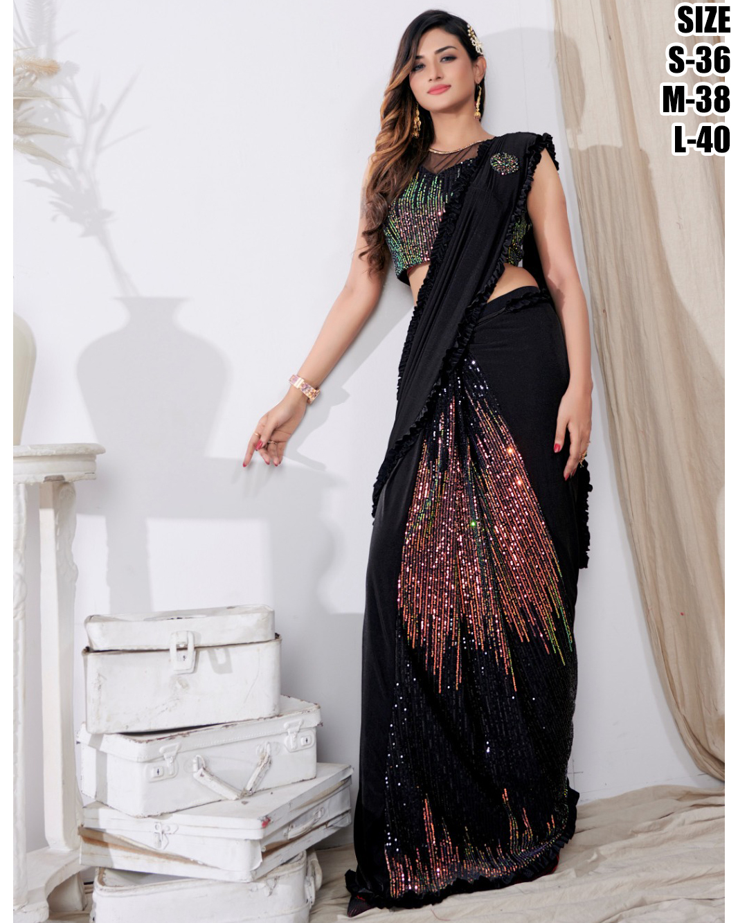 Ready To Wear Designer Saree With Handwork Stitched Blouse Collection