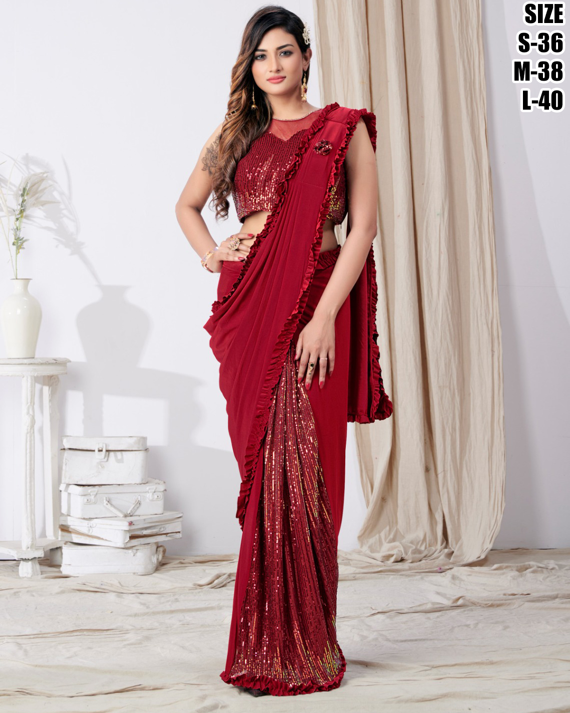 Ready To Wear Designer Saree With Handwork Stitched Blouse Collection