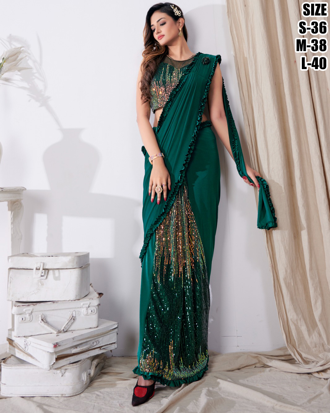 Ready To Wear Designer Saree With Handwork Stitched Blouse Collection