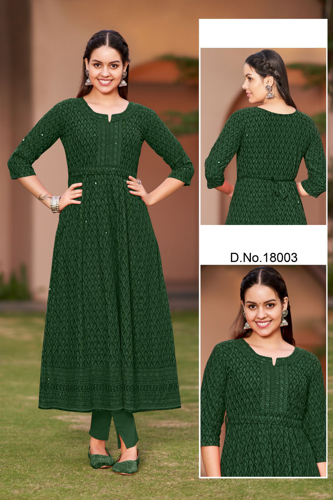 Rayon Schiffli Anarkali kurtis