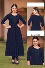 Rayon Schiffli Anarkali kurtis