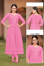 Rayon Schiffli Anarkali kurtis