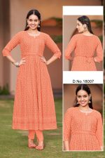 Rayon Schiffli Anarkali kurtis