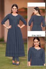 Rayon Schiffli Anarkali kurtis