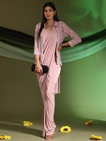 Designer Ready To Wear Saree With Stitched Blouse With Jacket